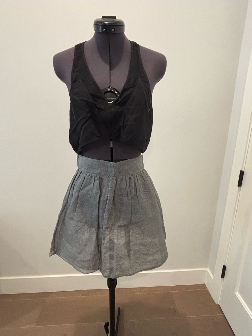 Opening Ceremony Gray Gathered Skirt